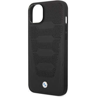 Pouzdro BMW BMHCP14S22RPSK iPhone 14 6,1&quot; černá/černá vzor kožených sedadel