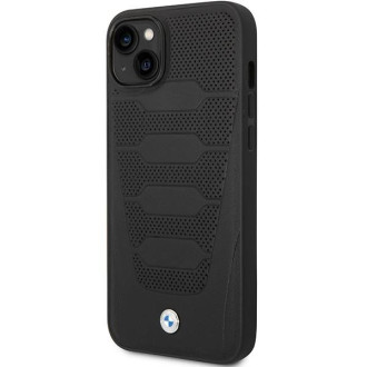 Pouzdro BMW BMHCP14S22RPSK iPhone 14 6,1&quot; černá/černá vzor kožených sedadel