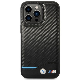 Pouzdro BMW BMHMP14L22NBCK iPhone 14 Pro 6.1&quot; černo/černé Carbon MagSafe