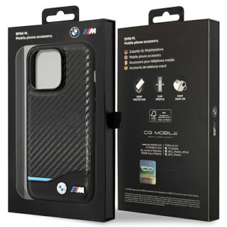 Pouzdro BMW BMHMP14L22NBCK iPhone 14 Pro 6.1&quot; černo/černé Carbon MagSafe
