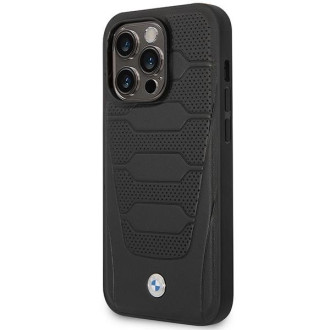 Pouzdro BMW BMHMP14X22RPSK iPhone 14 Pro Max 6,7&quot; černá/černá Kožená sedadla Vzor MagSafe