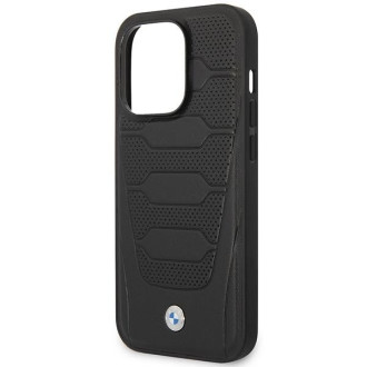 Pouzdro BMW BMHMP14X22RPSK iPhone 14 Pro Max 6,7&quot; černá/černá Kožená sedadla Vzor MagSafe