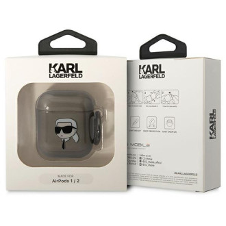 Karl Lagerfeld KLA2HNIKTCK AirPods 1/2 kryt černý/černý Karl`s Head