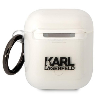 Karl Lagerfeld KLA2HNIKTCT AirPods 1/2 kryt transparentní Karl`s Head