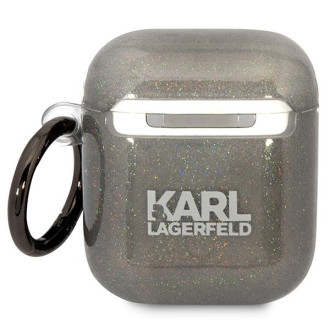 Karl Lagerfeld KLA2HNKCTGK Airpods 1/2 kryt černo/černý Glitr Karl&amp;Choupette