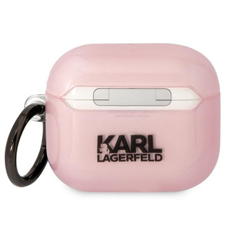 Karl Lagerfeld KLA3HNCHTCP kryt Airpods 3 růžový/růžový Ikonik Choupette