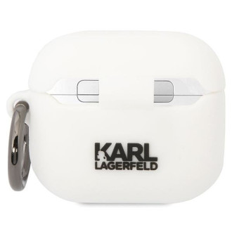 Karl Lagerfeld KLACA3SILKCW kryt AirPods 3 bílý/bílý Silikon Karl &amp; Choupette