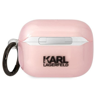 Karl Lagerfeld KLAPHNCHTCP kryt Airpods Pro růžový/růžový Ikonik Choupette