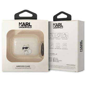 Karl Lagerfeld KLAPHNCHTCT Airpods Pro kryt průhledný Ikonik Choupette