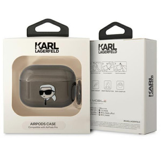 Karl Lagerfeld Kryt KLAPHNIKTCK AirPods Pro černo/černý Karl`s Head