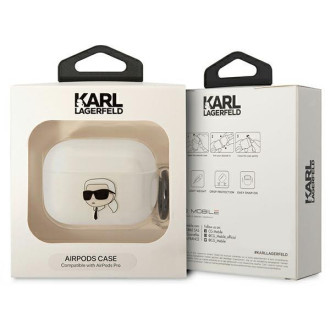 Karl Lagerfeld Kryt KLAPHNIKTCT AirPods Pro průhledný Karl`s Head