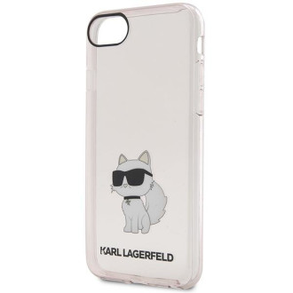 Karl Lagerfeld KLHCI8HNCHTCP iPhone 7/8/ SE 2020 / SE 2022 růžové/růžové pevné pouzdro Ikonik Choupette