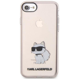 Karl Lagerfeld KLHCI8HNCHTCP iPhone 7/8/ SE 2020 / SE 2022 růžové/růžové pevné pouzdro Ikonik Choupette