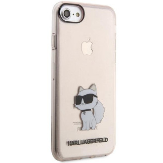 Karl Lagerfeld KLHCI8HNCHTCP iPhone 7/8/ SE 2020 / SE 2022 růžové/růžové pevné pouzdro Ikonik Choupette