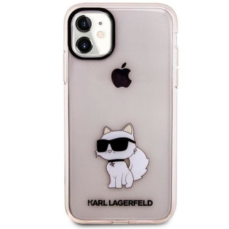 Karl Lagerfeld KLHCN61HNCHTCP iPhone 11 / Xr 6,1&quot; růžový/růžový pevný obal Ikonik Choupette