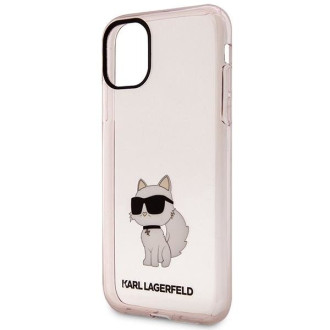 Karl Lagerfeld KLHCN61HNCHTCP iPhone 11 / Xr 6,1&quot; růžový/růžový pevný obal Ikonik Choupette