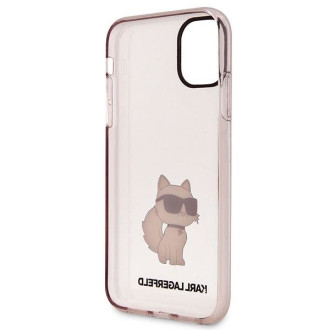 Karl Lagerfeld KLHCN61HNCHTCP iPhone 11 / Xr 6,1&quot; růžový/růžový pevný obal Ikonik Choupette