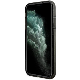 Karl Lagerfeld KLHCN61HNKCTGK iPhone 11 / Xr 6,1&quot; černý/černý pevný obal Gliter Karl&amp;Choupette