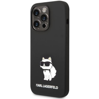 Karl Lagerfeld KLHMP14LSNCHBCK iPhone 14 Pro 6,1&quot; pevné pouzdro černo/černé silikonové chupette MagSafe