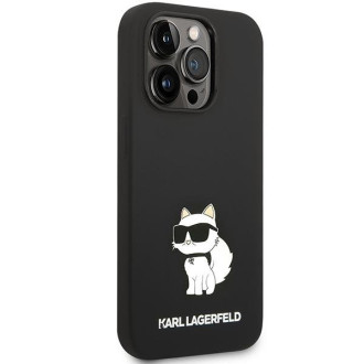 Karl Lagerfeld KLHMP14LSNCHBCK iPhone 14 Pro 6,1&quot; pevné pouzdro černo/černé silikonové chupette MagSafe