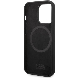 Karl Lagerfeld KLHMP14LSNCHBCK iPhone 14 Pro 6,1&quot; pevné pouzdro černo/černé silikonové chupette MagSafe