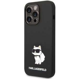 Karl Lagerfeld KLHMP14XSNCHBCK iPhone 14 Pro Max 6,7&quot; pevné pouzdro černo/černé silikonové Choupette MagSafe