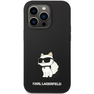 Karl Lagerfeld KLHMP14XSNCHBCK iPhone 14 Pro Max 6,7&quot; pevné pouzdro černo/černé silikonové Choupette MagSafe