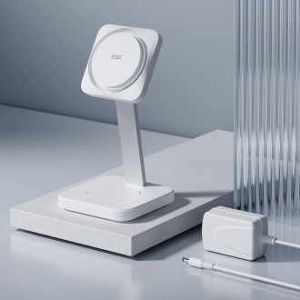 ESR HALOLOCK 2V1 CRYOBOOST MAGNETICKÁ MAGSAFE BEZDRÁTOVÁ NABÍJEČKA ARCTIC WHITE