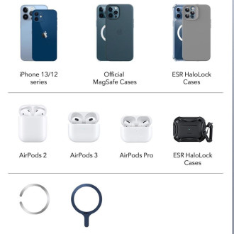 ESR HALOLOCK 2V1 CRYOBOOST MAGNETICKÁ MAGSAFE BEZDRÁTOVÁ NABÍJEČKA ARCTIC WHITE