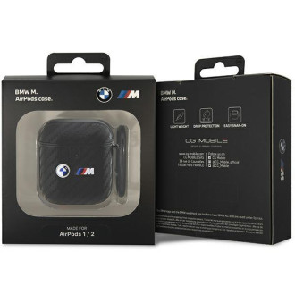 BMW BMA2WMPUCA2 AirPods 1/2 kryt černá/černá Carbon Double Metal Logo