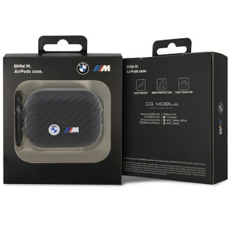 Kryt BMW BMAP2WMPUCA2 AirPods Pro 2 gen black/black Carbon Double Metal Logo