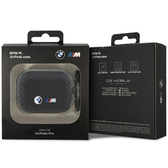 Kryt BMW BMAPWMPUCA2 AirPods Pro černo/černý Carbon Double Metal Logo