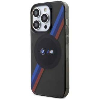 Pouzdro BMW BMHMP14LHDTK iPhone 14 Pro 6.1&quot; šedá/šedá Tricolor Stripes MagSafe