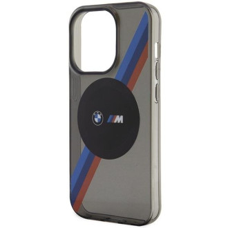 Pouzdro BMW BMHMP14LHDTK iPhone 14 Pro 6.1&quot; šedá/šedá Tricolor Stripes MagSafe