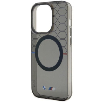 Pouzdro BMW BMHMP14LHGPK iPhone 14 Pro 6.1&quot; šedá/šedá vzor MagSafe