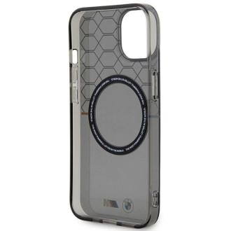Pouzdro BMW BMHMP14SHGPK iPhone 14 6,1&quot; šedá/šedá vzor MagSafe