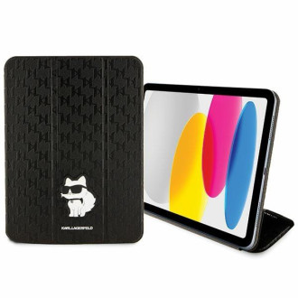 Karl Lagerfeld KLFC11SAKHPCK iPad 10,9&quot; Folio Magnet celoplošný kryt černý/černý Saffiano Monogram Choupette