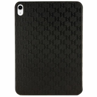 Karl Lagerfeld KLFC11SAKHPKK iPad 10,9&quot; Folio Magnet celoplošný kryt černý/černý Saffiano Monogram Ikonik