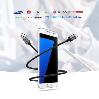 [RETURNED ITEM] Ugreen cable USB - micro USB cable 1m gray (60146)