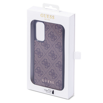 Guess GUHCSA34GF4GBR A34 5G A346 hnědé/hnědé pevné pouzdro 4G Charms Collection