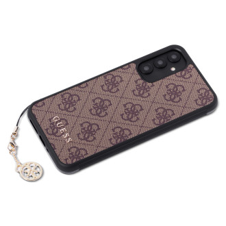 Guess GUHCSA34GF4GBR A34 5G A346 hnědé/hnědé pevné pouzdro 4G Charms Collection