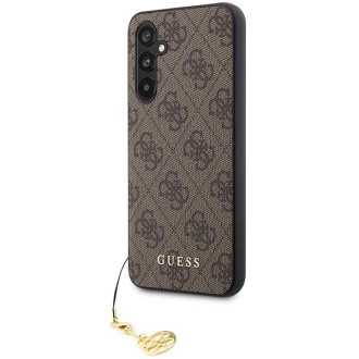 Guess GUHCSA54GF4GBR A54 5G A546 hnědé/hnědé pevné pouzdro 4G Charms Collection