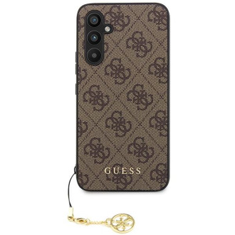 Guess GUHCSA54GF4GBR A54 5G A546 hnědé/hnědé pevné pouzdro 4G Charms Collection