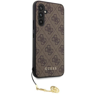 Guess GUHCSA54GF4GBR A54 5G A546 hnědé/hnědé pevné pouzdro 4G Charms Collection
