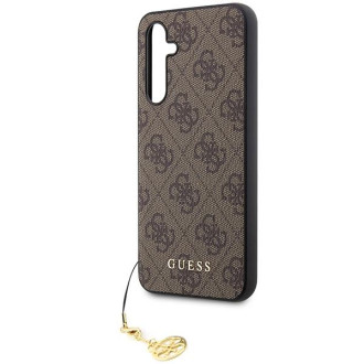 Guess GUHCSA54GF4GBR A54 5G A546 hnědé/hnědé pevné pouzdro 4G Charms Collection
