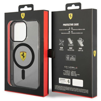 Ferrari FEHMP14LUKK iPhone 14 Pro 6,1" černo/černé pevné pouzdro Translucent Magsafe