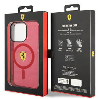 Ferrari FEHMP14LUKR iPhone 14 Pro 6,1" červený/červený pevný obal Translucent Magsafe