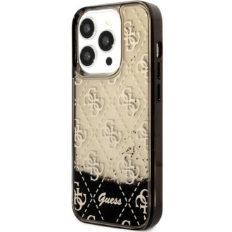 Guess GUHCP14LLC4PSGK iPhone 14 Pro 6,1" černo/černé pevné pouzdro Liquid Glitter 4G Transculent