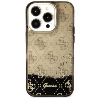 Guess GUHCP14LLC4PSGK iPhone 14 Pro 6,1" černo/černé pevné pouzdro Liquid Glitter 4G Transculent