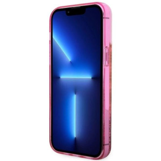 Guess GUHCP14LLC4PSGP iPhone 14 Pro 6,1" růžové/růžové pevné pouzdro Liquid Glitter 4G Transculent